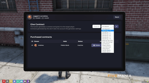 FIVEM Heist Contracts | Advanced Crime Script | Multiple Heists | Minigames | Admin Panel | Custom UI | Add-On | Optimized | Fivem Ready | High Quality, image 11