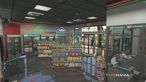 FIVEM Shop247 | Lore-Friendly 24/7 Supermarket MLO | Interior & Exterior | Detailed Shelving | Backroom | Add-On | Optimized | Fivem Ready | High Quality — image 5