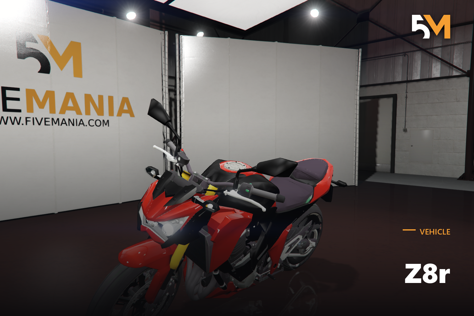 FIVEM Z8r | Realistic Sports Motorcycle [Unbadged] Add-On | Working Lights | Optimized | Fivem Ready | High Quality