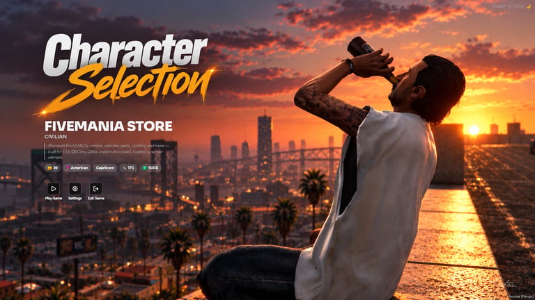 FIVEM Character Selection, Custom UI & Registration System