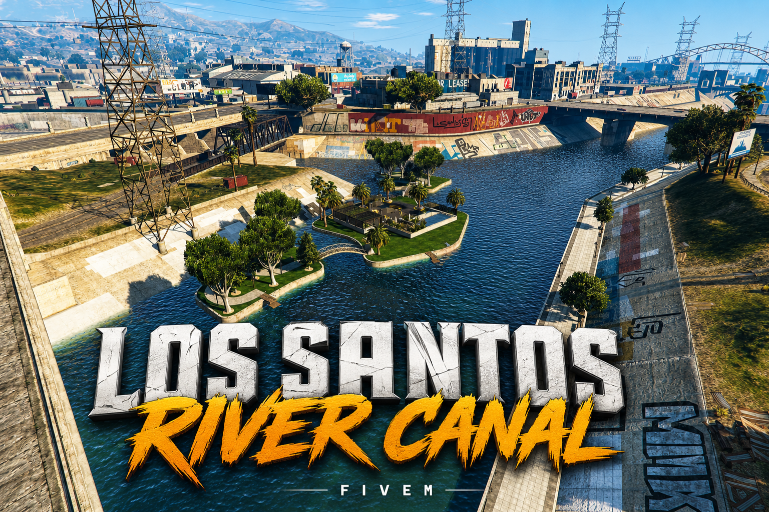 FIVEM Los Santos River Canal | Enhanced Map & MLO | Outdoor Bar | Recreational Areas | Add-On | Optimized | Fivem Ready | High Quality