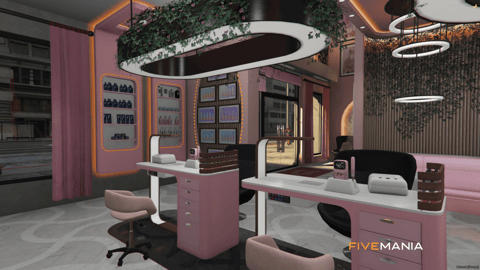 FIVEM Nail Shop | Modern Nail & Hair Salon MLO | Interior & Exterior | Spa Services | Hair Styling Stations | Add-On | Optimized | Fivem Ready | High Quality — image 9