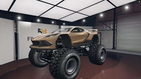 FIVEM Coquette D102 | Monster Truck Sports Car Add-On | Custom Suspension | Big Wheels | Interior & Exterior | Add-On | Optimized | Fivem Ready | High Quality, image 3