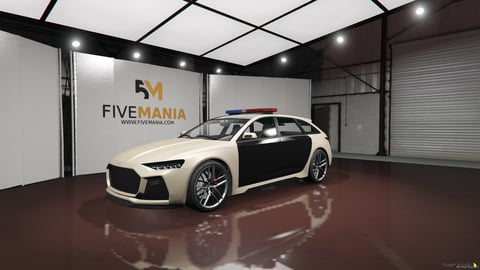 FIVEM Audi RS6 Avant (C8) | Realistic Police Wagon [Unbadged] Add-On | Working Emergency Lights | HQ Interior | Optimized | Fivem Ready | High Quality, image 3