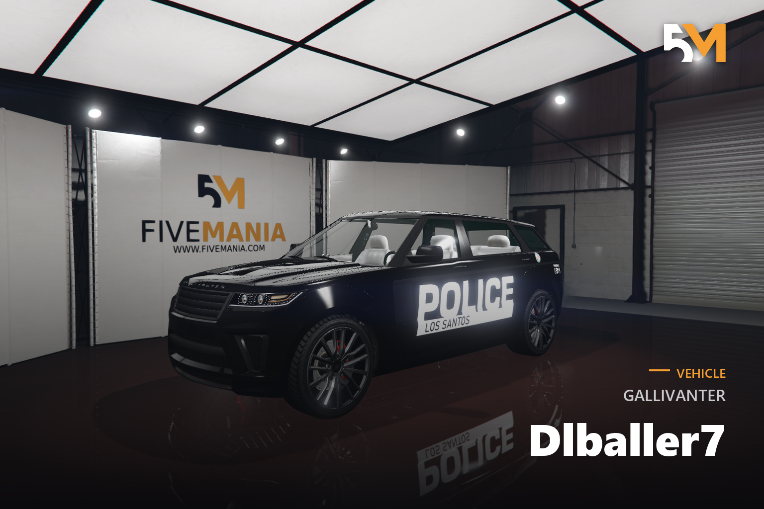 FIVEM Gallivanter Dlballer7 | Lore-Friendly Police SUV Add-On | Working Lights | Custom Livery | Optimized | Fivem Ready | High Quality