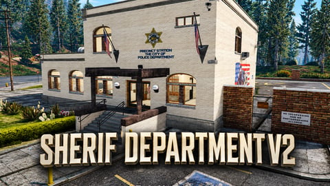 FIVEM Sherif Department V2 | Lore-Friendly Sheriff Department MLO | Interior & Exterior | Custom Props | Add-On | Optimized | Fivem Ready | High Quality cover