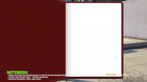 FIVEM Notebook Script | Interactive In-Game Utility | Text Editing | Image Embedding | Freehand Drawing | Customization | Add-On | Optimized | Fivem Ready | High Quality, image 2