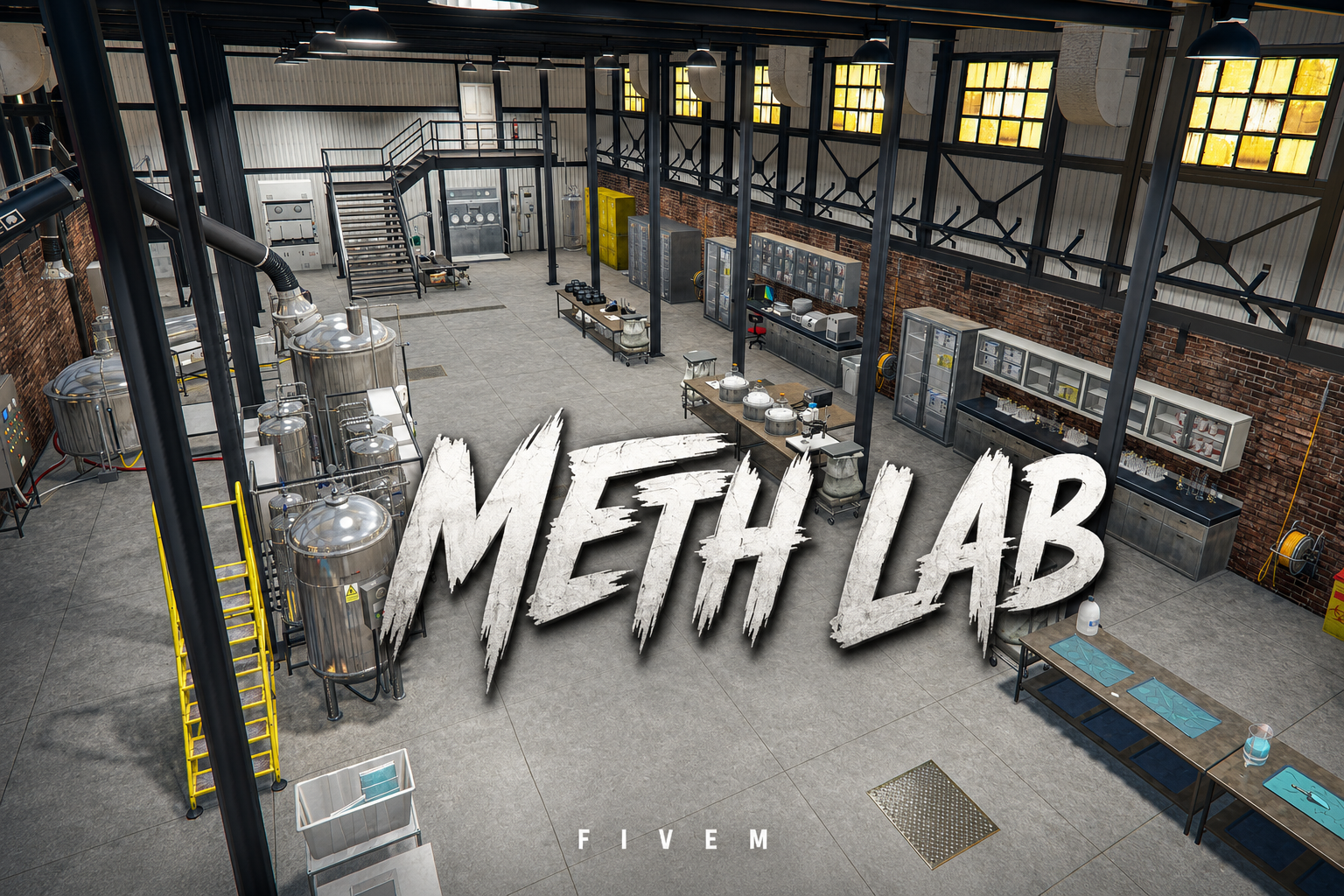 FIVEM Meth Lab | Hidden Industrial MLO | Interior & Exterior | Custom Props | Add-On | Optimized | Fivem Ready | High Quality