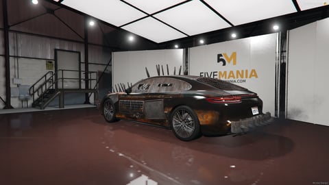 FIVEM Beast | Armored Sports Sedan [Unbadged] Add-On | Spikes & Armor | Rusty Texture | Custom Model | Optimized | Fivem Ready | High Quality, image 9