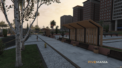FIVEM Legion Square V3 | Revitalized City Hub Map Edit | Bank MLO | Gas Station | Outdoor Seating | Helipad | Add-On | Optimized | Fivem Ready | High Quality — image 11