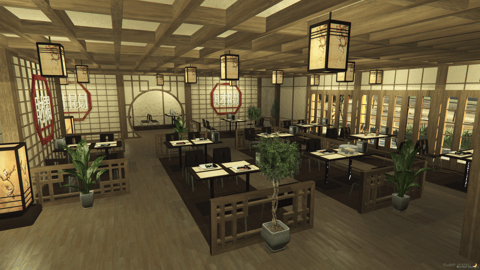 FIVEM Japanese Restaurant | Authentic Dining MLO | Interior & Exterior | Full Kitchen | Bar Area | Office | Add-On | Optimized | Fivem Ready | High Quality — image 21