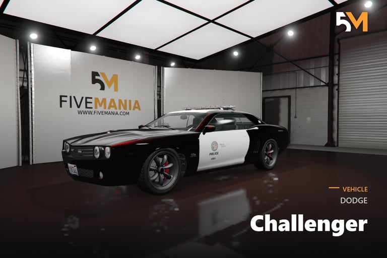 FIVEM Dodge Challenger, Lore Friendly Police Muscle Car Add-On