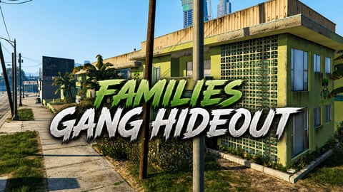 FIVEM Families Gang Hideout | Lore-Friendly Gang Hideout MLO | Interior & Exterior | Custom Props | Gritty Atmosphere | Add-On | Optimized | Fivem Ready | High Quality cover