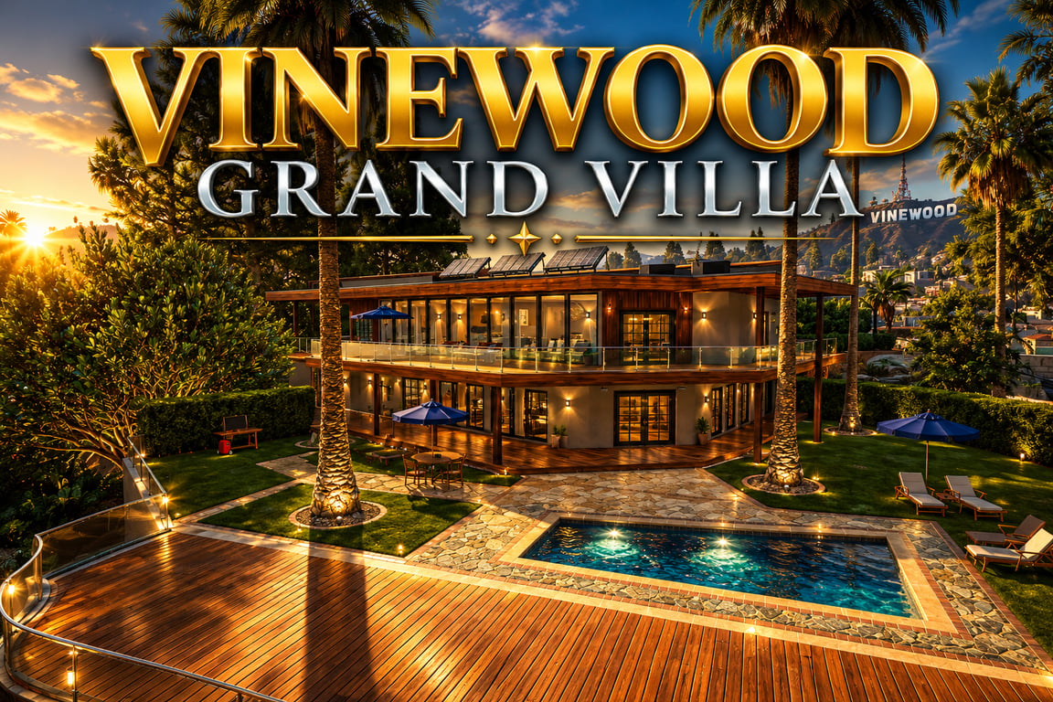 FIVEM Vinewood Grand Villa | Luxury Modern Estate | Interior & Exterior | Pool & Balconies | Add-On | Optimized | Fivem Ready | High Quality
