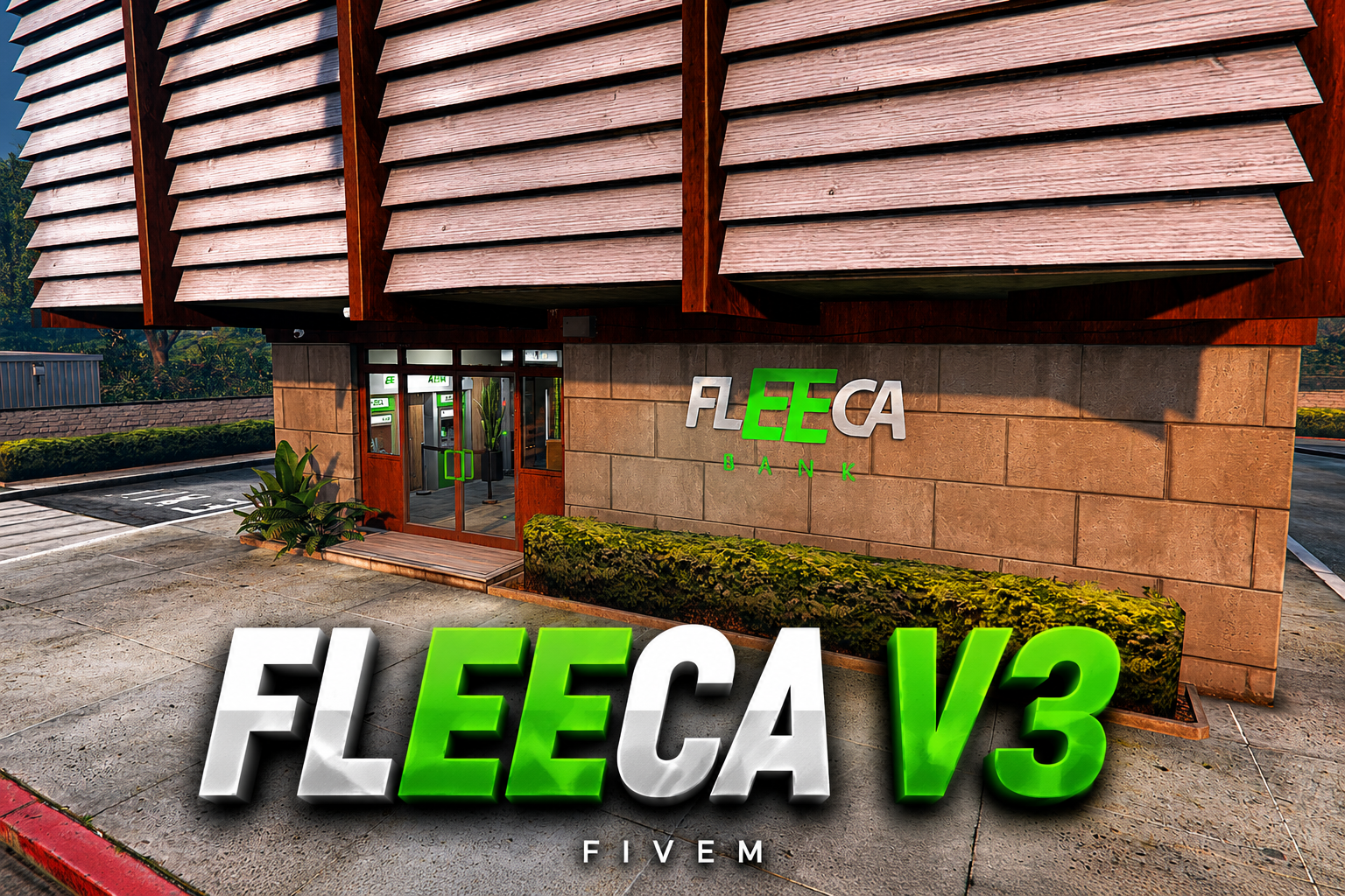FIVEM Fleeca V3 | Enhanced Bank MLO | Interior & Exterior | Vault Area | Office Space | Add-On | Optimized | Fivem Ready | High Quality