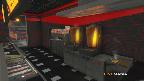 FIVEM Kebab King Restaurant | Vibrant Dining MLO | Interior & Exterior | Outdoor Seating | Full Kitchen | Add-On | Optimized | Fivem Ready | High Quality — image 8