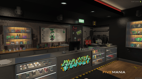 FIVEM Smokeys Weed Shop | Detailed Cannabis Dispensary MLO | Interior & Exterior | Custom Props | Outdoor Area | Add-On | Optimized | Fivem Ready | High Quality — image 4