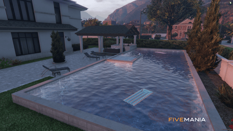 FIVEM Luxury Mirrorpark | Upscale Residential Area MLO | Multiple Mansions | Custom Landscaping | Pools & Garages | Interior & Exterior | Add-On | Optimized | Fivem Ready | High Quality — image 11