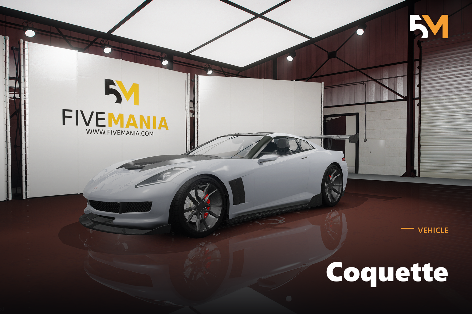 FIVEM Coquette | Realistic Sports Car Add-On | Custom Body Kit | Detailed Interior | Working Lights | Tuning Parts | Add-On | Optimized | Fivem Ready | High Quality