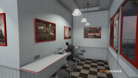 FIVEM Up N Atom Freeway | Iconic Fast Food Restaurant MLO | Interior & Exterior | Detailed Kitchen | Dining Area | Add-On | Optimized | Fivem Ready | High Quality — image 12