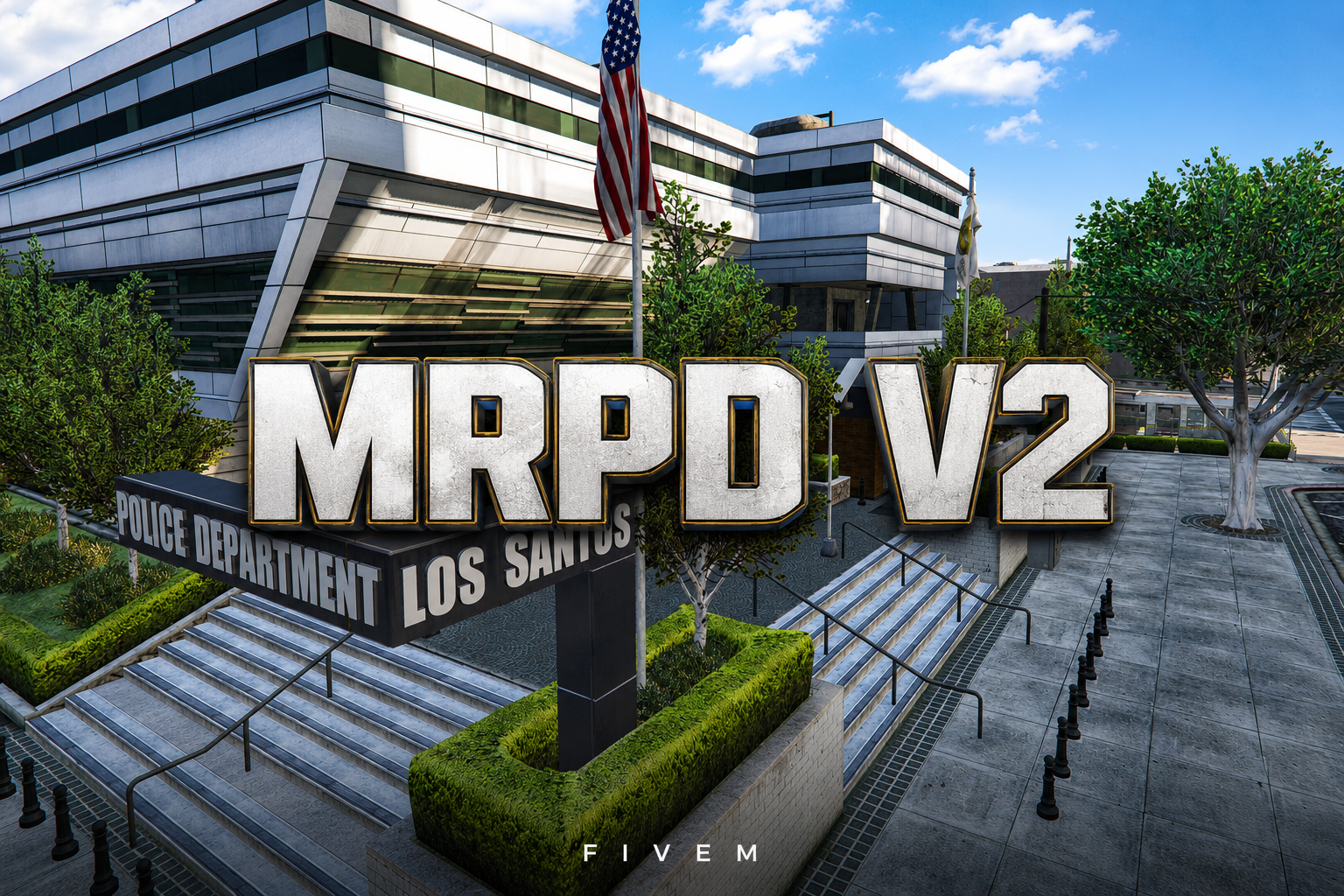FIVEM Mrpd V2 | Enhanced Police Station MLO | Interior & Exterior | Offices & Interrogation Rooms | Optimized | Add-On | Fivem Ready | High Quality