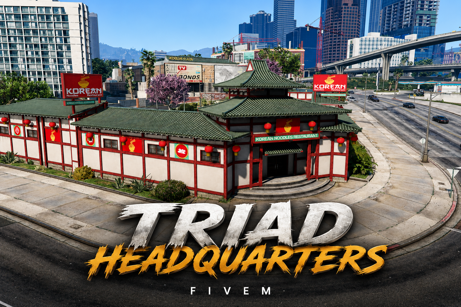 FIVEM Triad Headquarters | Criminal Organization MLO | Interior & Exterior | Casino Games | Meeting Room | Jail Cells | Bar Area | Add-On | Optimized | Fivem Ready | High Quality