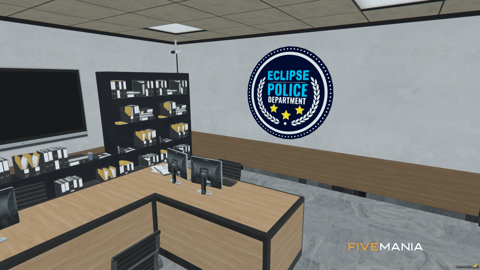 FIVEM Eclipse Police Department | Modern Police Station MLO | Interior & Exterior | Offices | Jail Cells | Briefing Room | Add-On | Optimized | Fivem Ready | High Quality — image 11