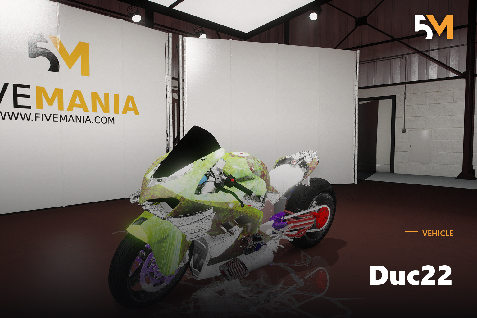 FIVEM Duc22 | Realistic Motorcycle [Unbadged] Add-On | Optimized | Fivem Ready | High Quality