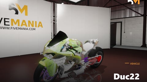 FIVEM Duc22 | Realistic Motorcycle [Unbadged] Add-On | Optimized | Fivem Ready | High Quality cover