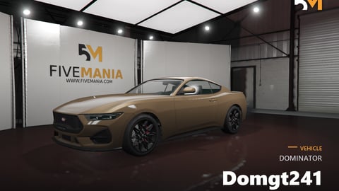 FIVEM Dominator Domgt241 | Realistic Sports Car Add-On | Custom Wheels | Detailed Exterior | Custom Exhaust | Add-On | Optimized | Fivem Ready | High Quality cover