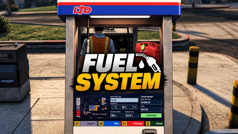 FIVEM Fuel System, Advanced Vehicle Fuel Management