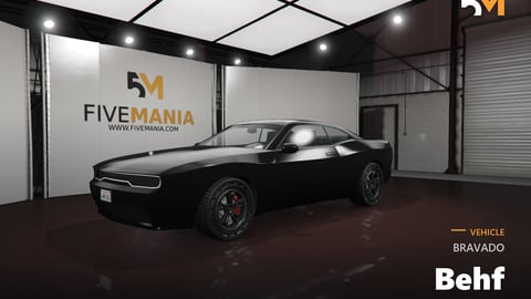 FIVEM Bravado Behf | Realistic Muscle Car Add-On | Interior & Exterior | Working Lights | Add-On | Optimized | Fivem Ready | High Quality cover