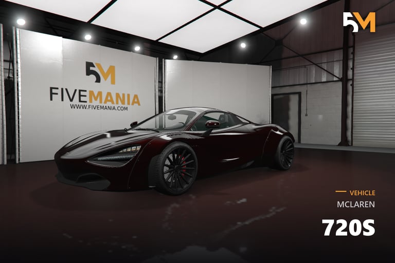 FIVEM McLaren 720S, Realistic Supercar [Unbadged] Add-On
