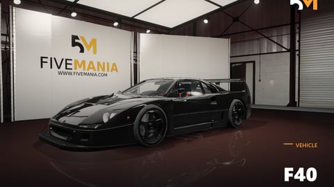 FIVEM F40 | Realistic Sports Car [Unbadged] Add-On | Interior & Exterior | High Performance | Optimized | Fivem Ready | High Quality cover