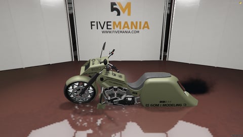 FIVEM Bag1 | Fictional Brand Cruiser Motorcycle Add-On | Working Lights | Add-On | Optimized | Fivem Ready | High Quality, image 7