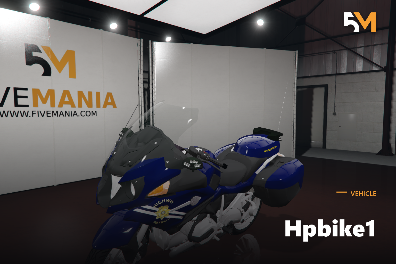 FIVEM Hpbike1 | Realistic Highway Patrol Motorcycle Add-On | Working Lights | Sirens | Storage | Optimized | Add-On | Optimized | Fivem Ready | High Quality
