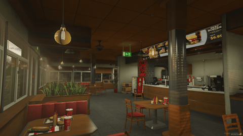 FIVEM Hornys V2 | Lore-Friendly Fast Food Restaurant | Interior & Exterior | Detailed Kitchen | Add-On | Optimized | Fivem Ready | High Quality — image 5