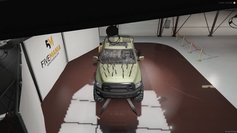 FIVEM Rambo | Armored Off-Road Pickup Truck [Unbadged] Add-On | Spiked Front | Reinforced Body | Custom Suspension | Off-Road Tires | Add-On | Optimized | Fivem Ready | High Quality, image 5