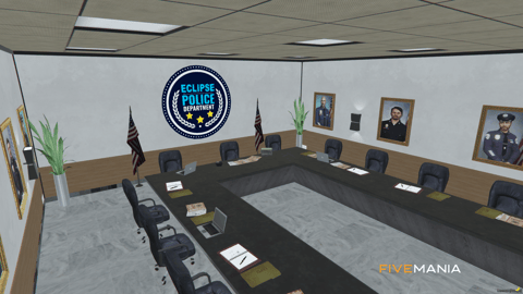 FIVEM Eclipse Police Department | Modern Police Station MLO | Interior & Exterior | Offices | Jail Cells | Briefing Room | Add-On | Optimized | Fivem Ready | High Quality — image 17