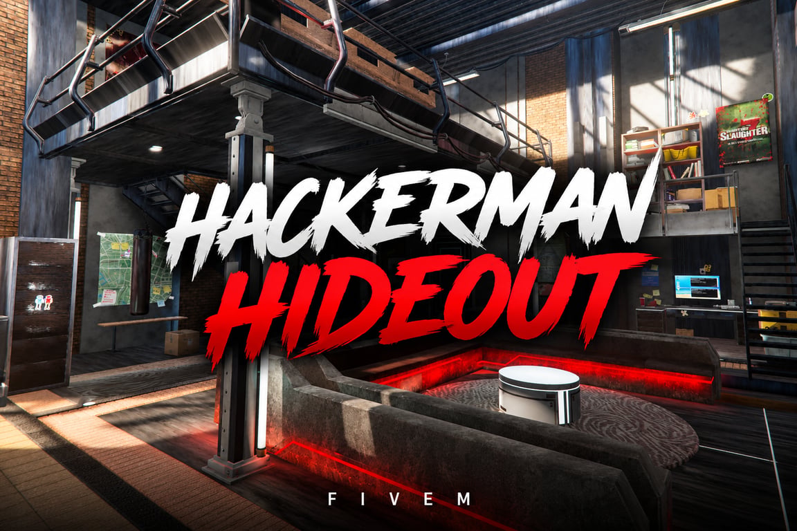 FIVEM Hackerman Hideout | Secret Tech Base MLO | Interior & Exterior | Control Room | Modern Design | Add-On | Optimized | Fivem Ready | High Quality