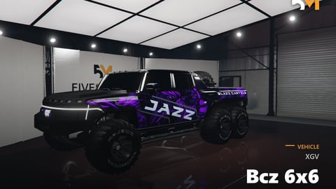 FIVEM Xgv Bcz 6x6 | Custom 6x6 Off-Road Truck [Unbadged] Add-On | Custom Liveries | Off-Road Tires | Working Lights | Add-On | Optimized | Fivem Ready | High Quality cover