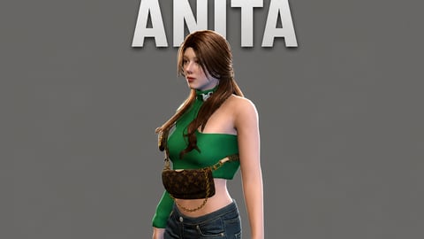 Anita | Female Ped | Multiple Outfits | Optimized & Fivem Ready [Add-On] cover