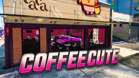 FIVEM Coffeecute | Charming Cafe MLO | Interior & Exterior | Custom Props | Unique Design | Add-On | Optimized | Fivem Ready | High Quality cover
