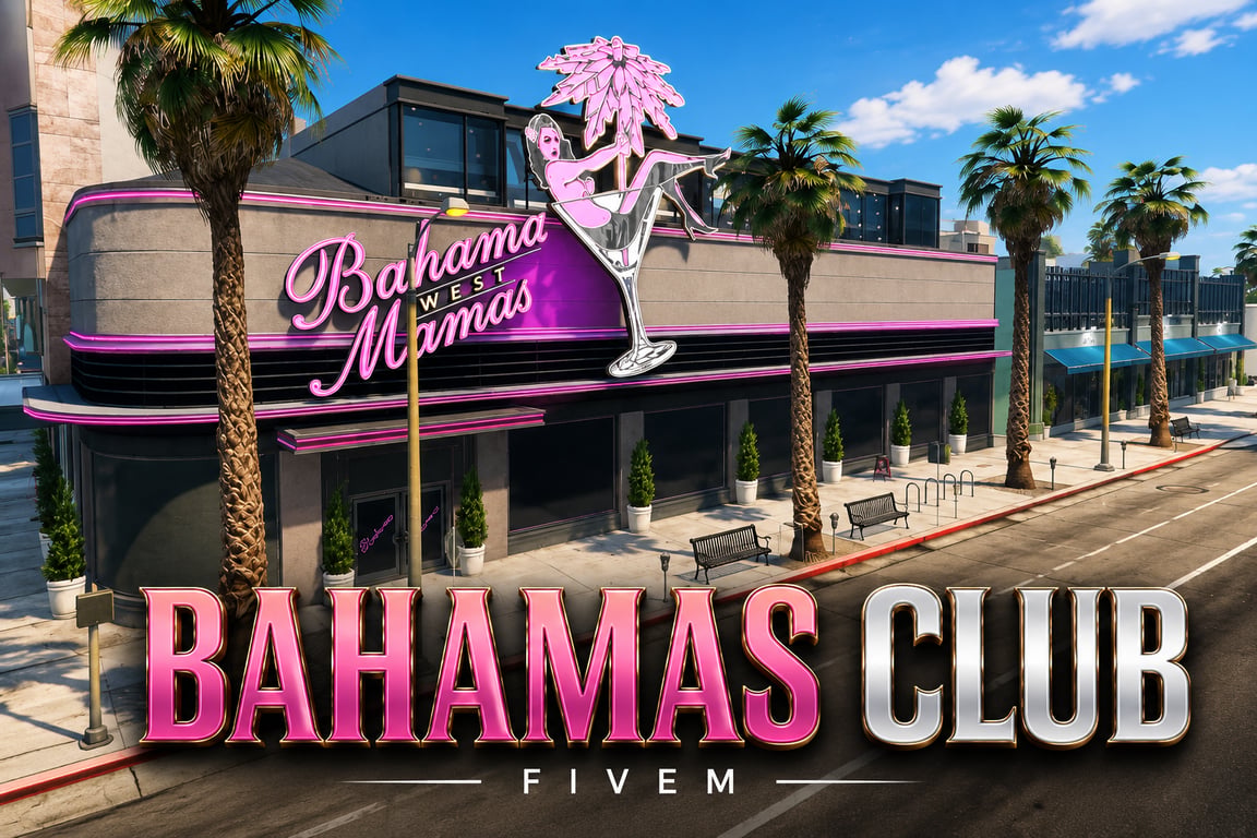 FIVEM Bahamas Club | Vibrant Nightclub MLO | Interior & Exterior | Custom Lighting | Dance Floor | Office | Add-On | Optimized | Fivem Ready | High Quality