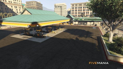 FIVEM Strawberry Legions Square | Enhanced City Square MLO | Custom Props | New Seating Areas | Gas Station | Add-On | Optimized | Fivem Ready | High Quality — image 3