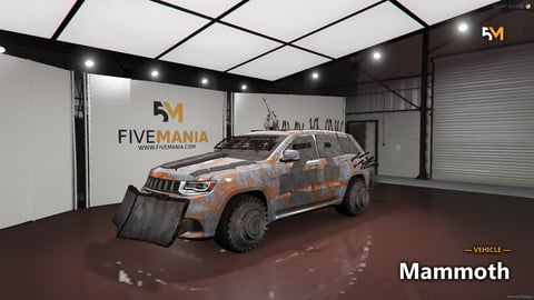 FIVEM Mammoth | Armored Post-Apocalyptic SUV [Unbadged] Add-On | Custom Armor | Spikes & Plow | Mounted Weapon | Off-Road Ready | Add-On | Optimized | Fivem Ready | High Quality, image 6
