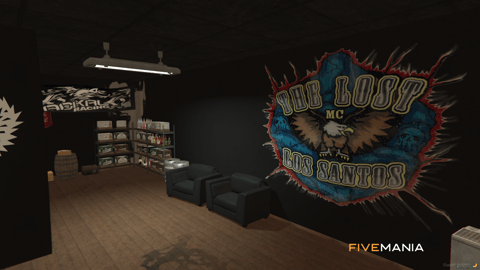 FIVEM Lostmc Club | Biker Gang Hideout MLO | Interior & Exterior | Bar & Garage | Add-On | Optimized | Fivem Ready | High Quality — image 16