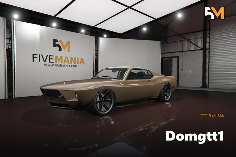 FIVEM Domgtt1, Custom Muscle Car [Unbadged] Add-On