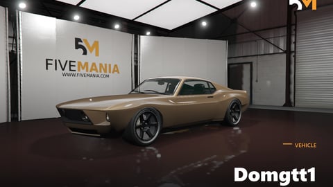 FIVEM Domgtt1 | Custom Muscle Car [Unbadged] Add-On | Custom Wheels | Detailed Interior | Working Lights | Optimized | Fivem Ready | High Quality cover