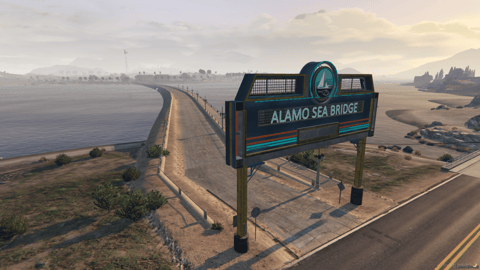 FIVEM Sandy Bridge | Alamo Sea Bridge Map Expansion | Custom Signage & New Route | Add-On | Optimized | Fivem Ready | High Quality — image 2